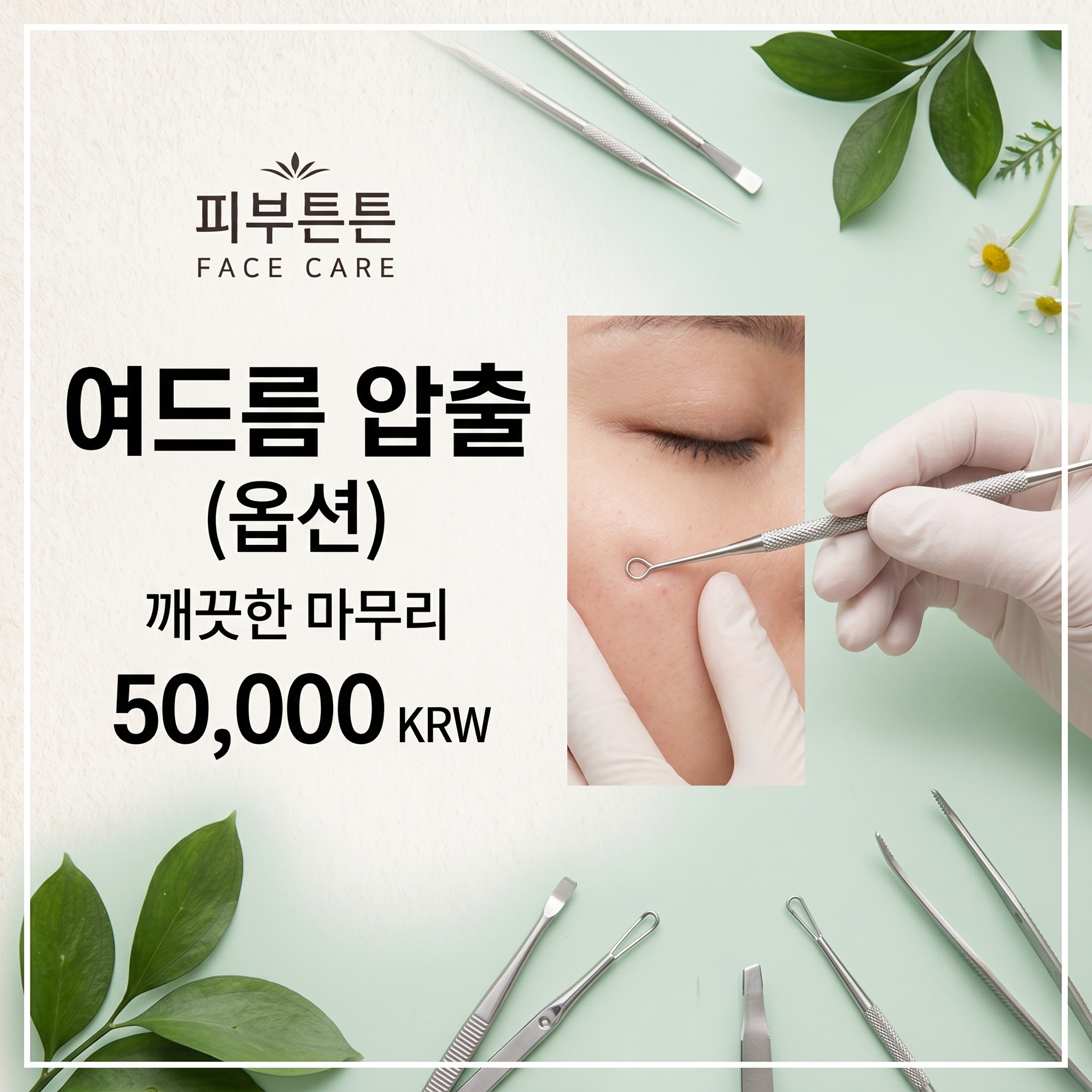 여드름 압출