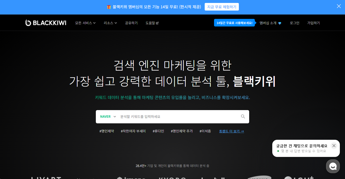 블랙키위 키워드 분석 도구