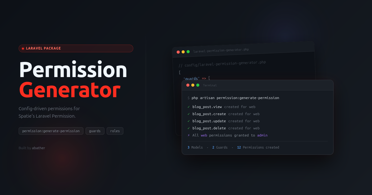 Laravel Permission Generator