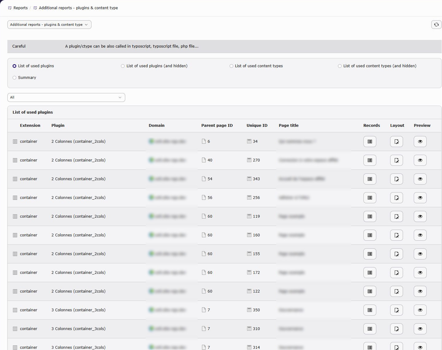 Plugin usage