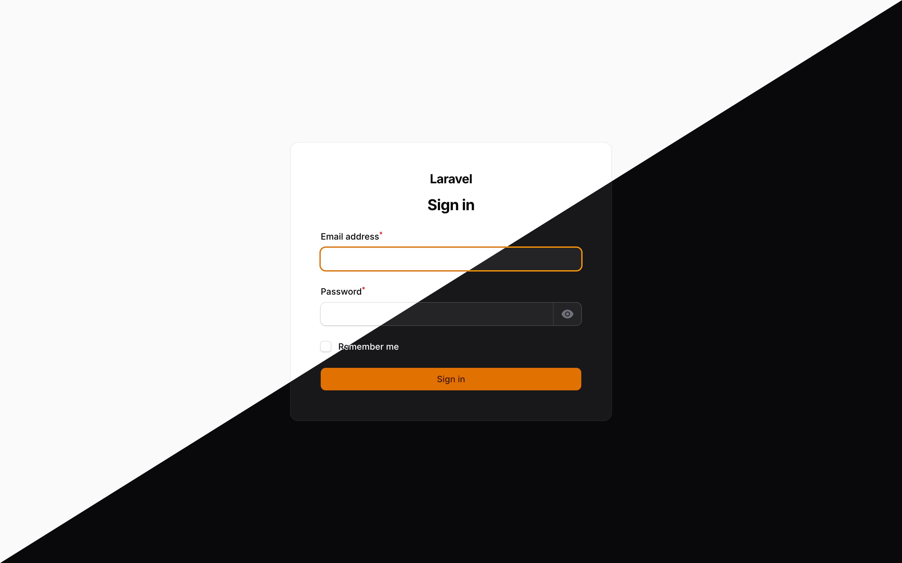 Sign-in screen