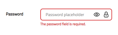 Password Row Label Error