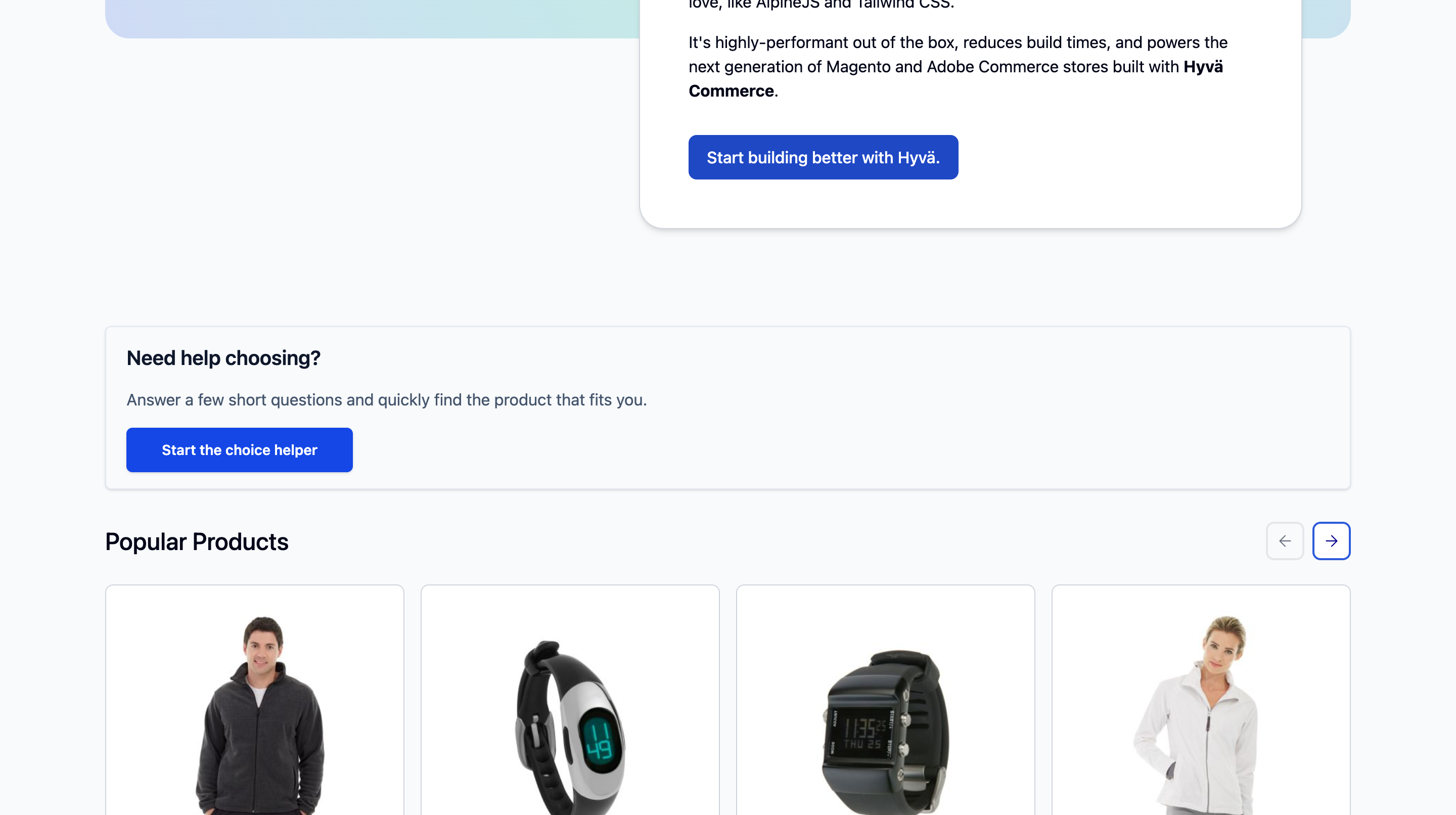 Homepage CMS widget