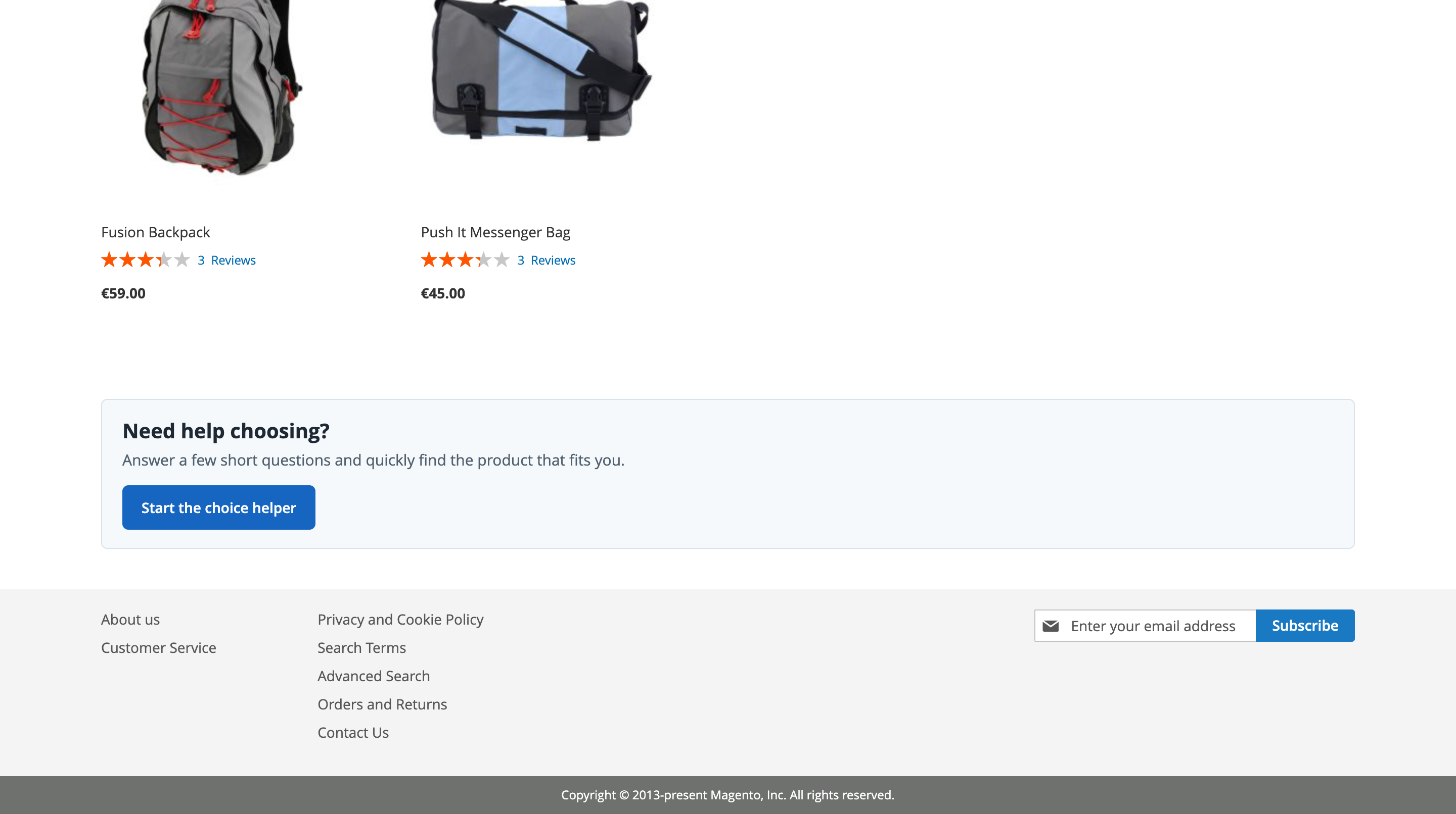 Homepage CMS widget