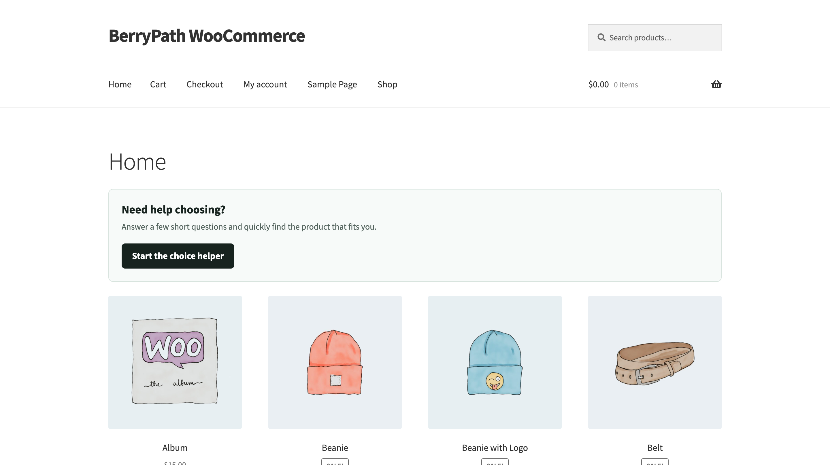 Homepage widget
