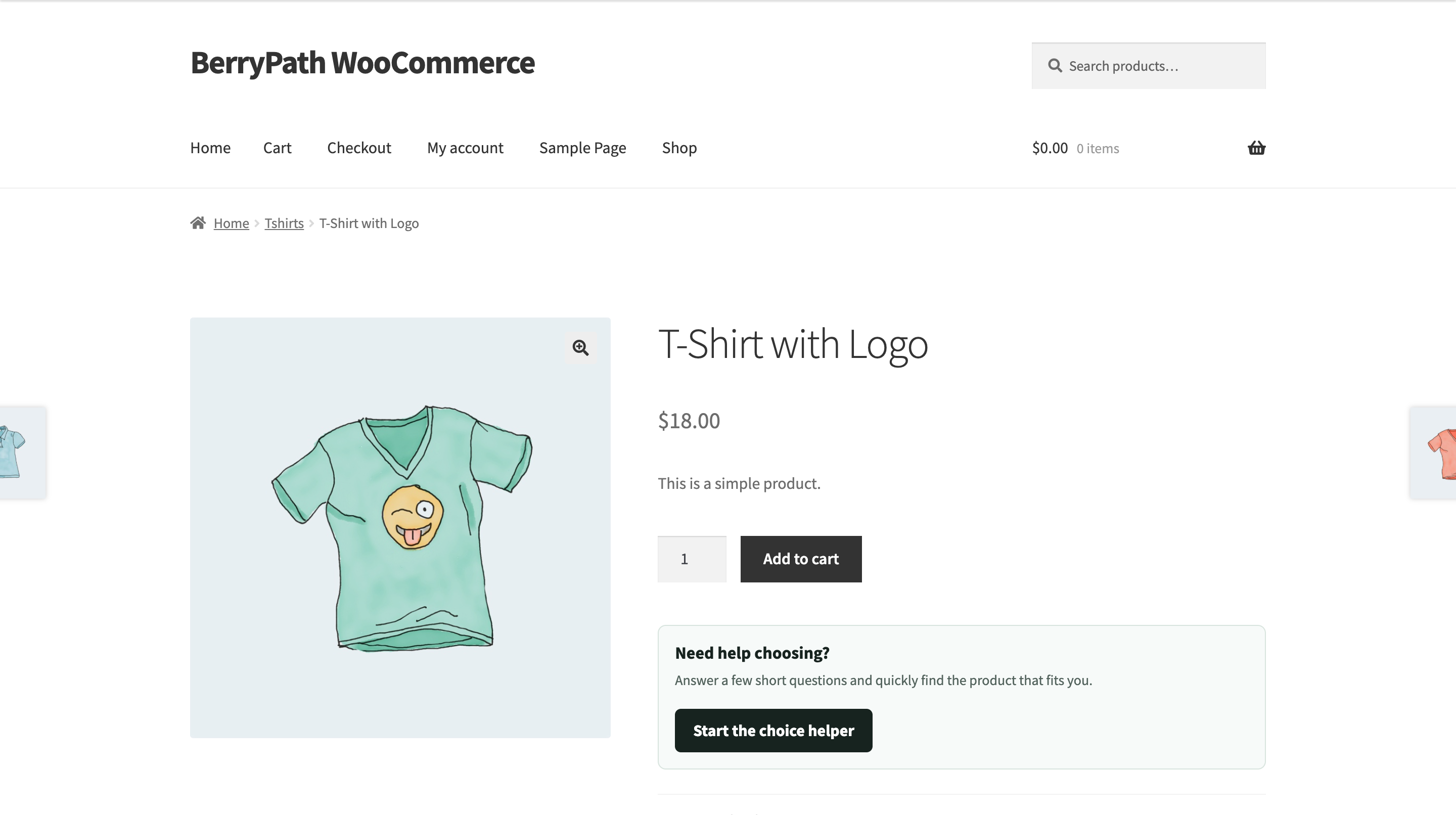 Product page widget