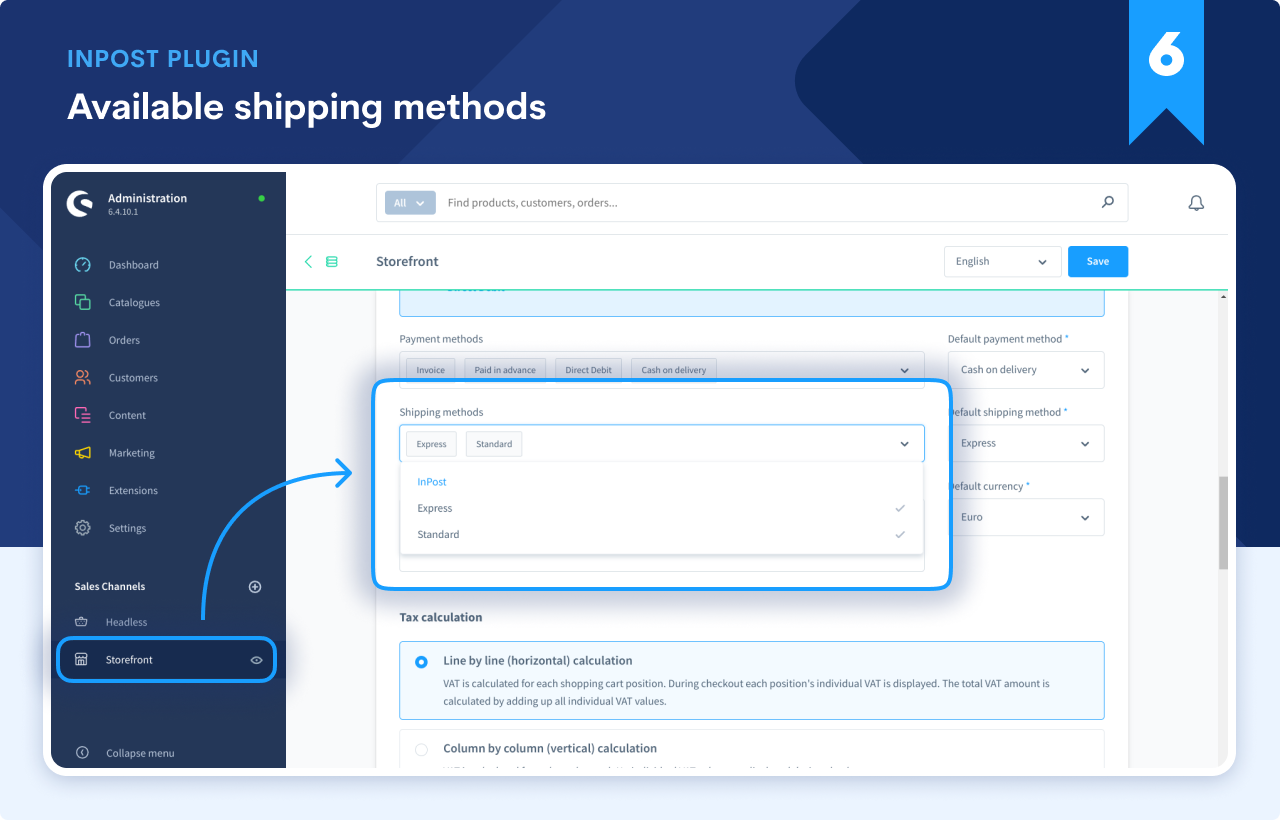 InPost shipping method in Storefront