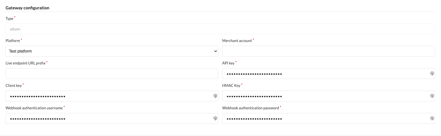 Screenshot showing payment method config in admin