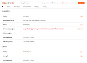 Screenshot showing payment method config in admin
