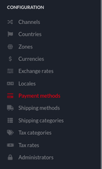 Screenshot showing payment method config in admin
