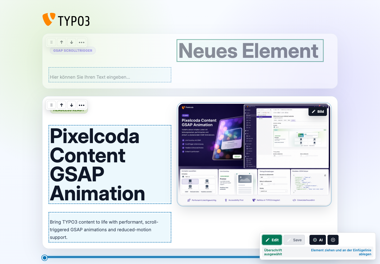 Content drag-and-drop