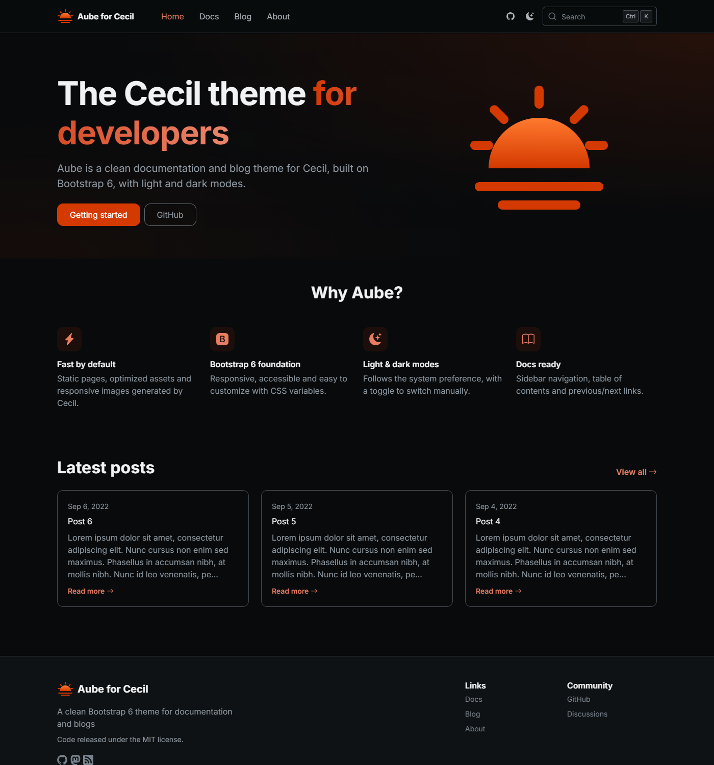 Demo screenshot (dark mode)