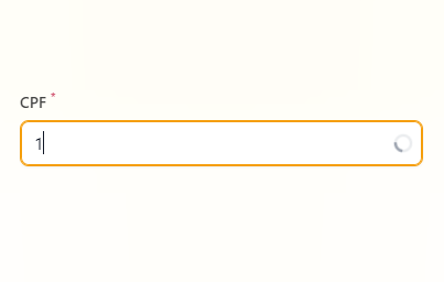 Loading spinner inside a debounced text input