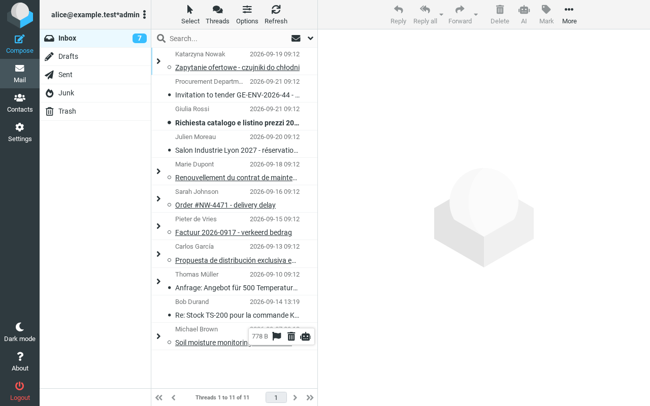 Hover menu