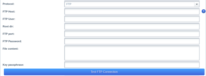 FTP Settings