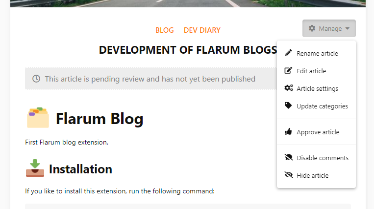 Blog tools