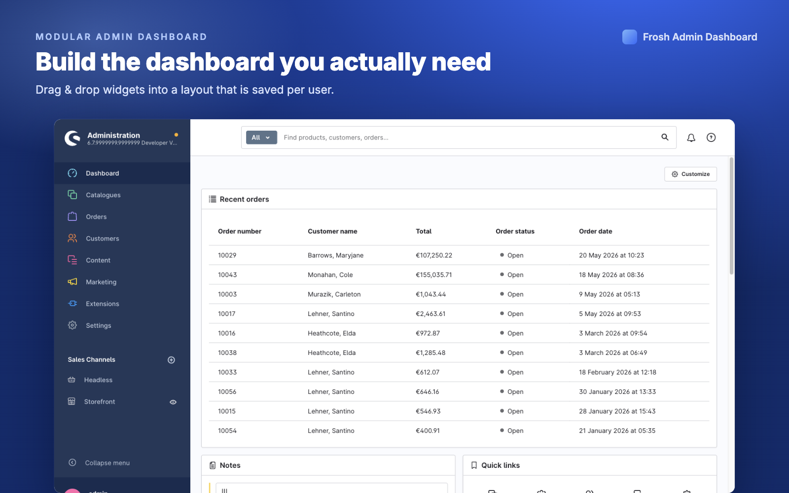Frosh Admin Dashboard