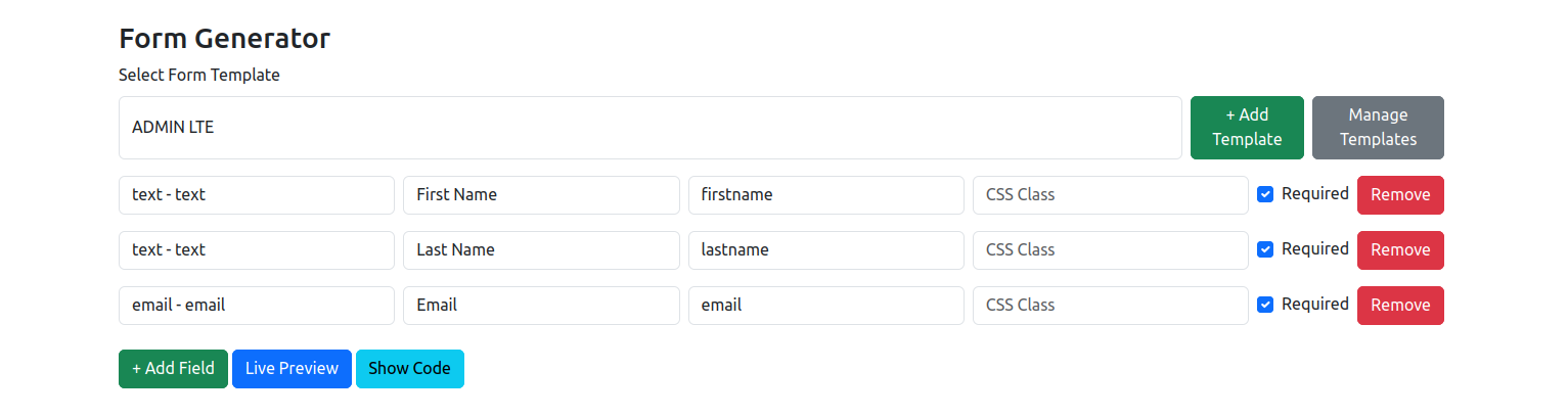 Generate Form