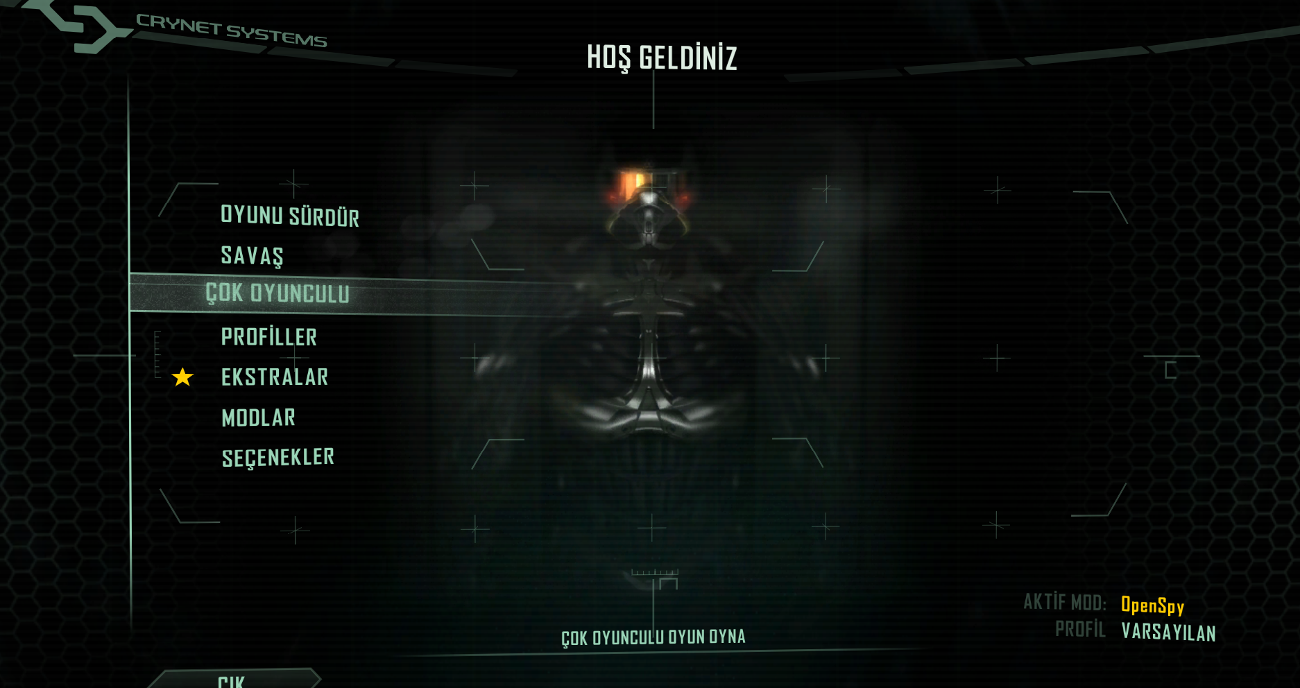 Crysis 2 ana menüsü