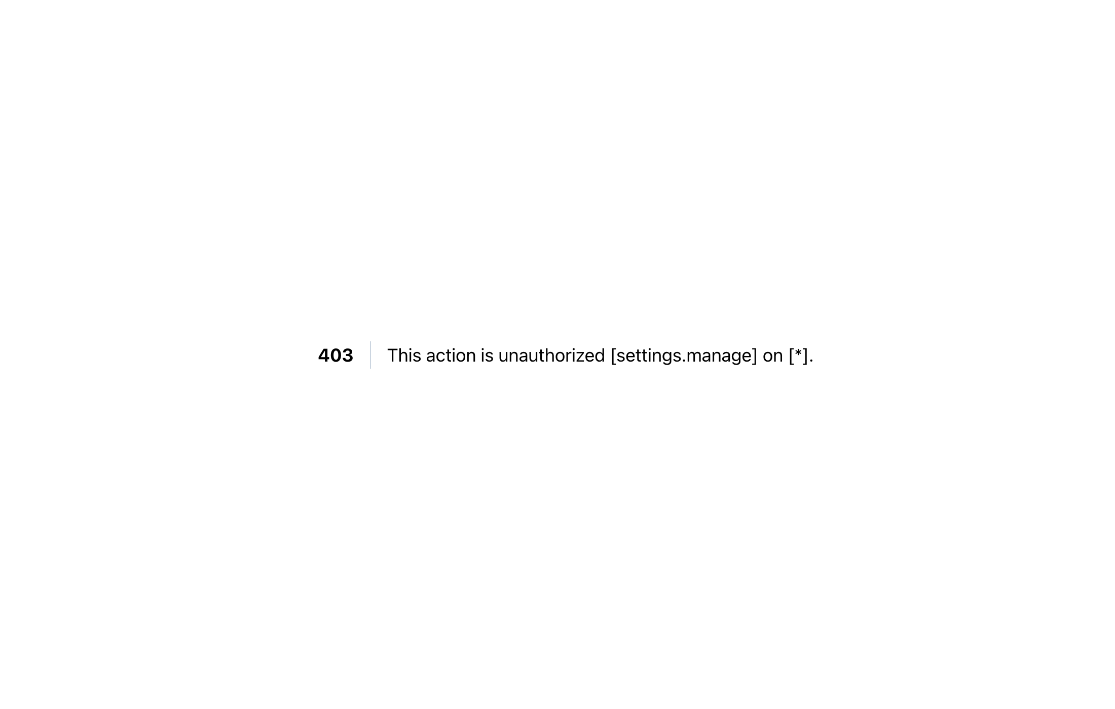 Settings middleware denying Vi