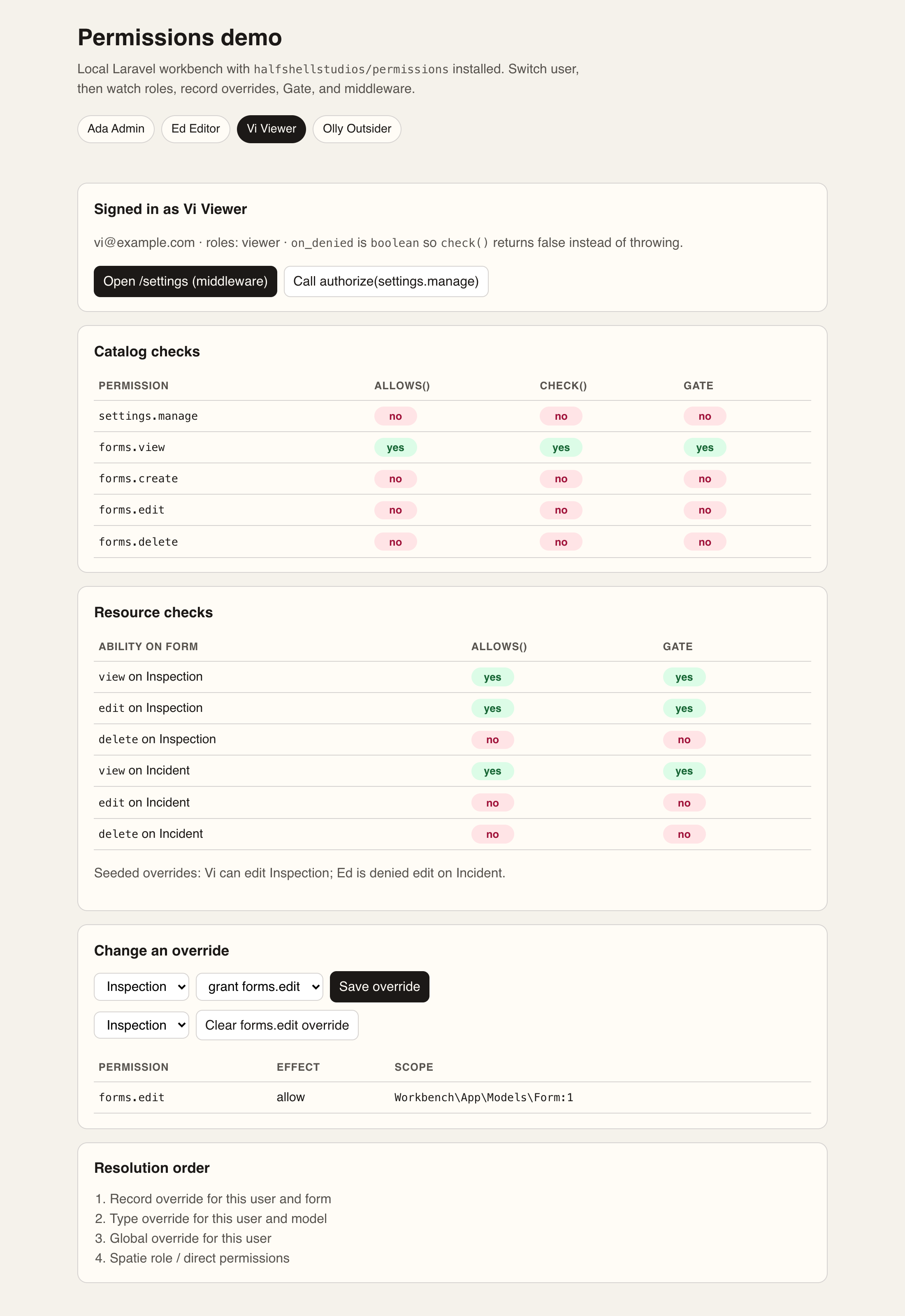 Vi Viewer on the demo page