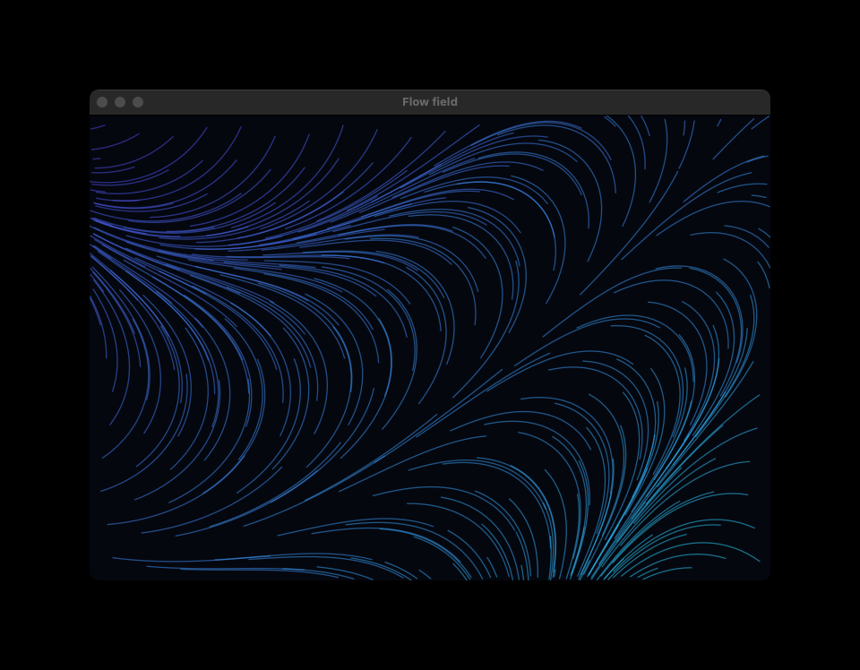 Generative flow field