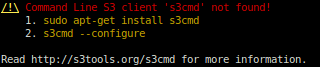 Dependency on S3cmd