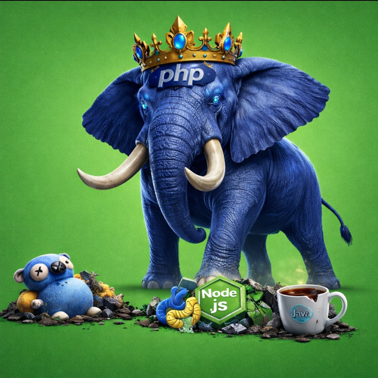 King mascot: the crowned elephant