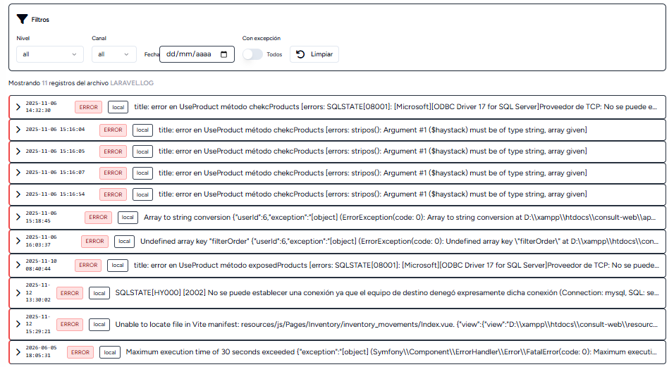 Laravel Log Viewer