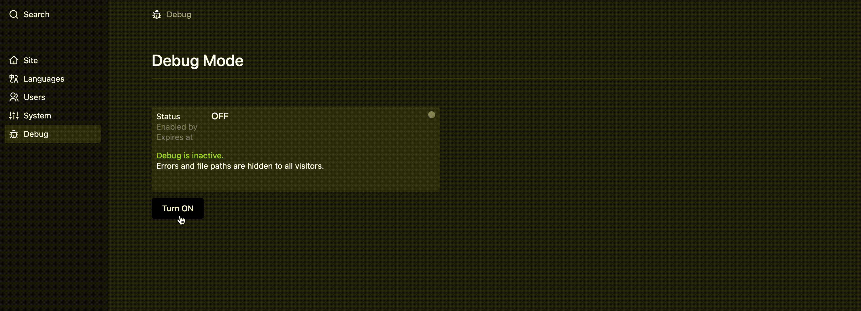 Debug Toggle Demo
