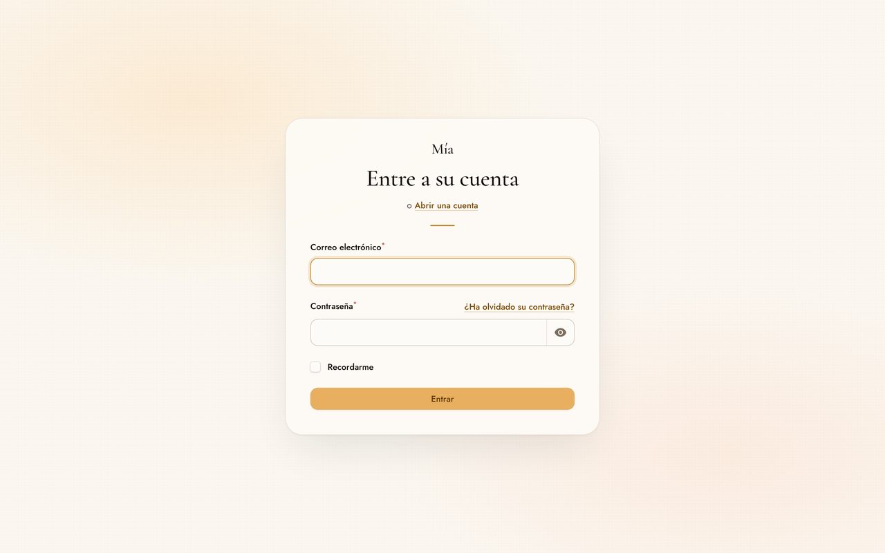 The sign-in screen in Spanish, with Filament's own labels translated, after the session was discarded