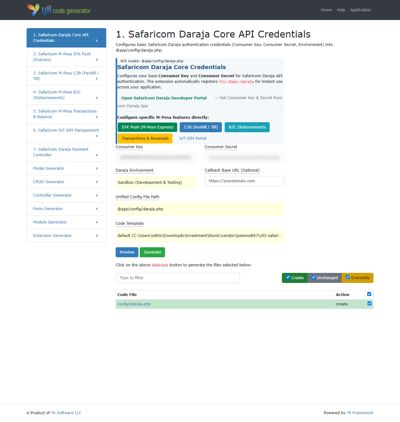 Safaricom Daraja Core Credentials Setup