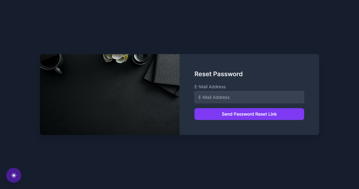 Reset Password Dark