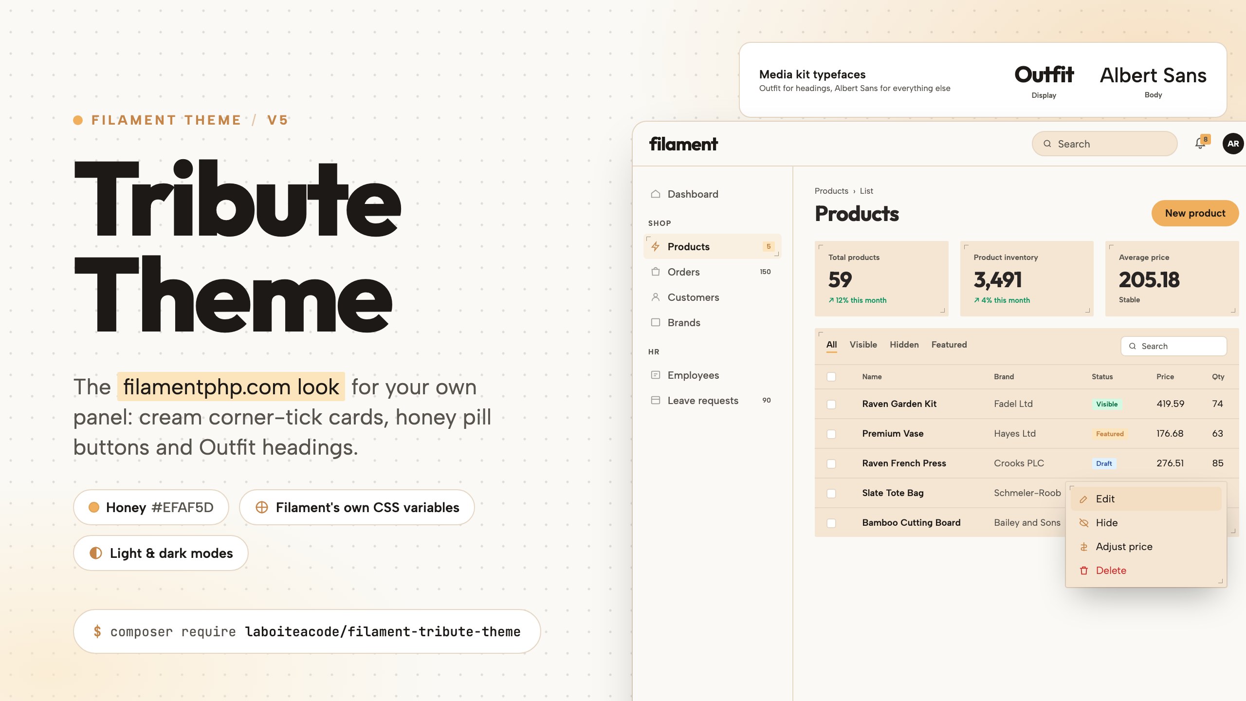 Filament Tribute Theme