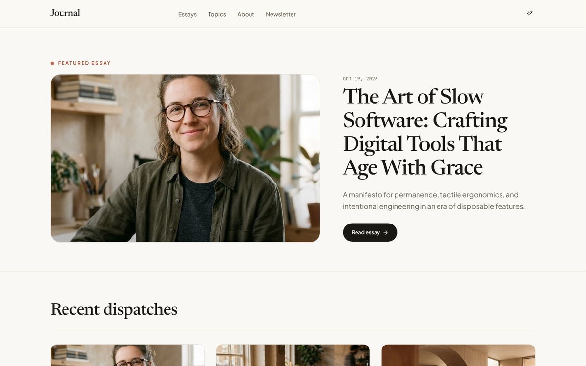 Optional builder-editable header and footer