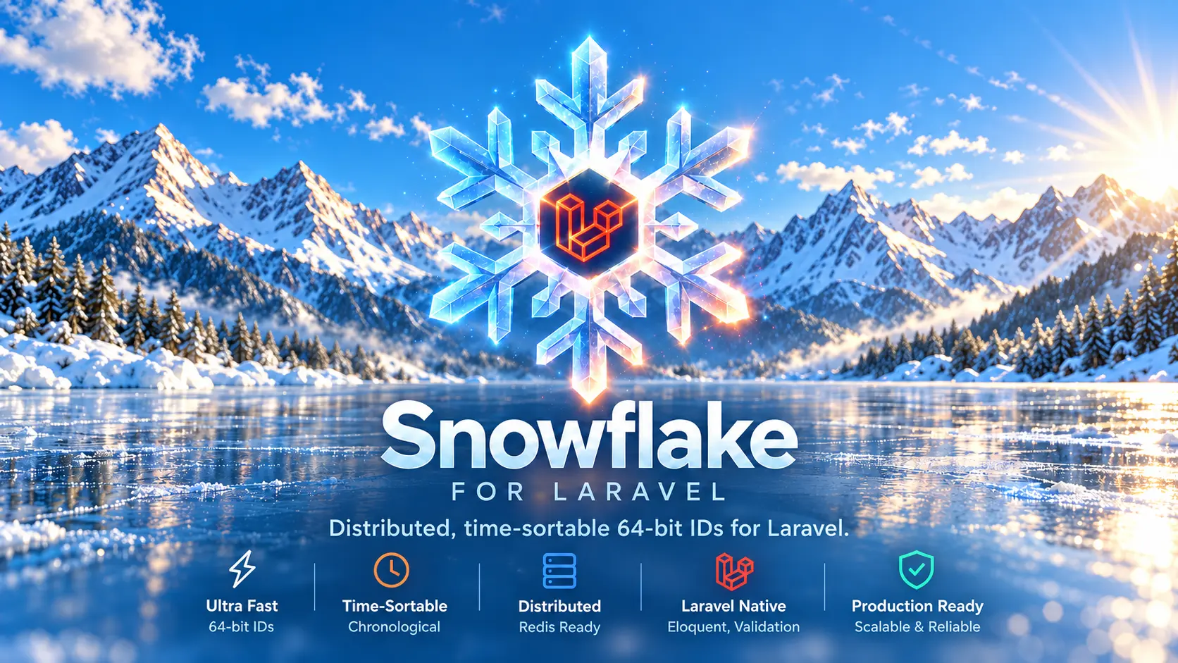 Snowflake for Laravel — distributed, time-sortable 64-bit IDs