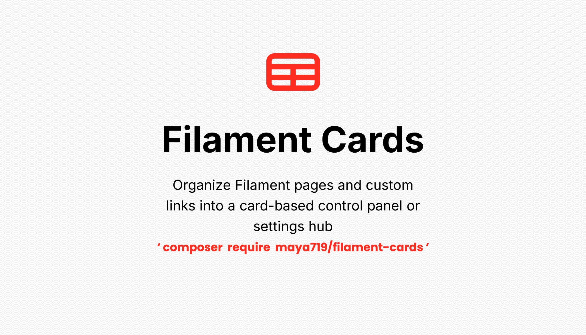 Filament Cards Hero