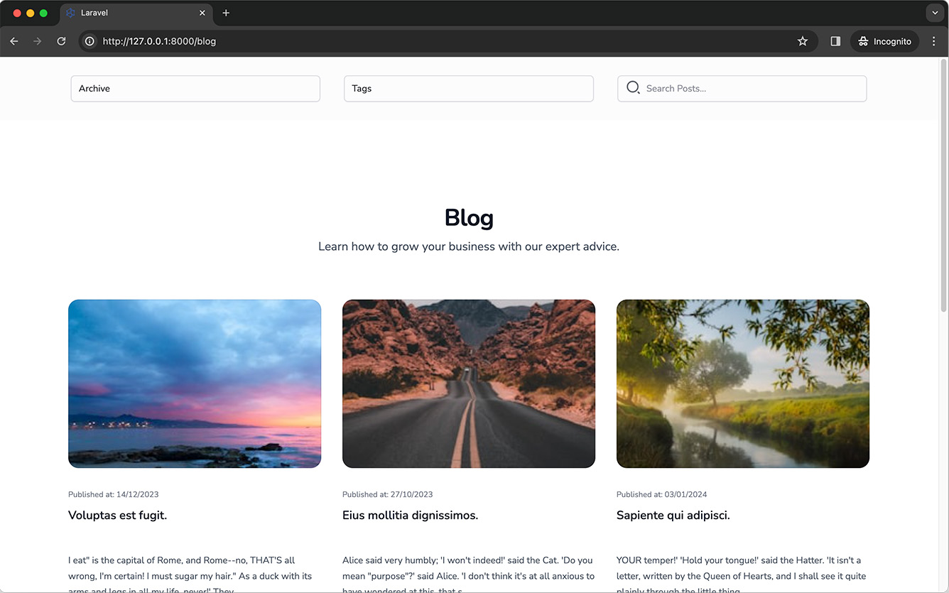 Modular Blog Index