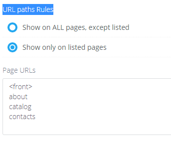 URL path rules