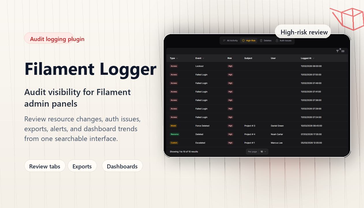 Filament Logger package card