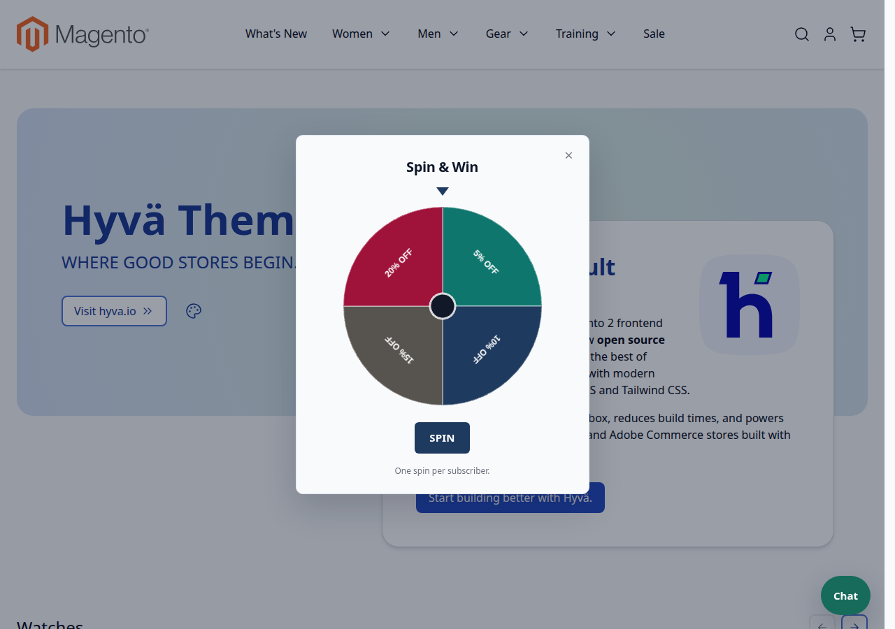 Fortune wheel modal