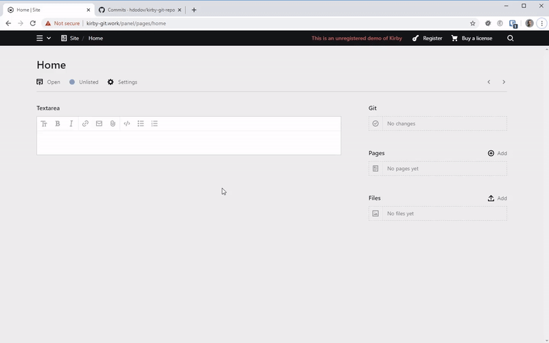 demo gif in the panel