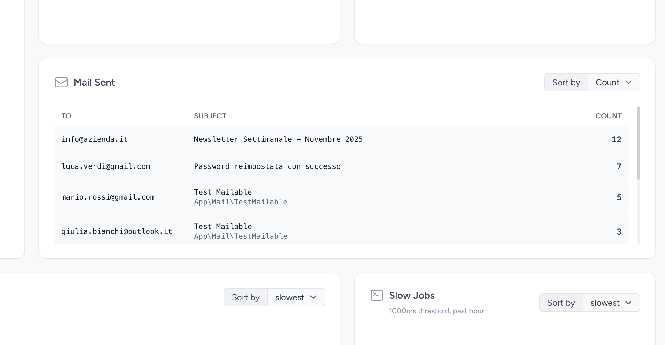 Laravel Pulse Mail Widget