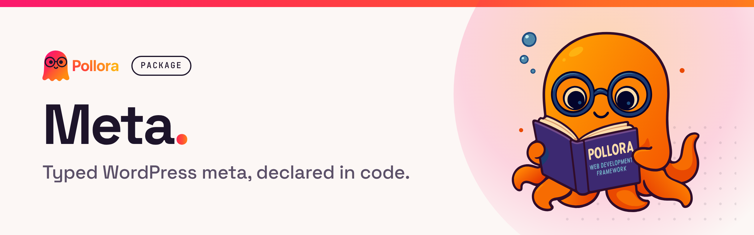 Pollora Meta: typed WordPress meta declared with attributes