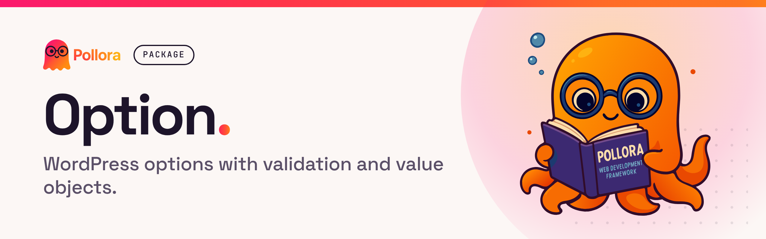 Pollora Option: validated WordPress options with a small static API