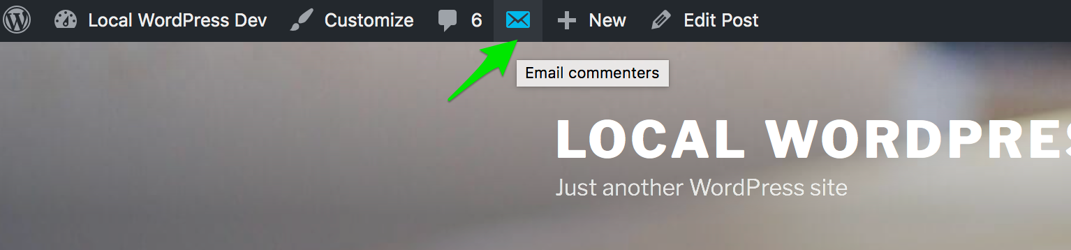 The button to email all commenters