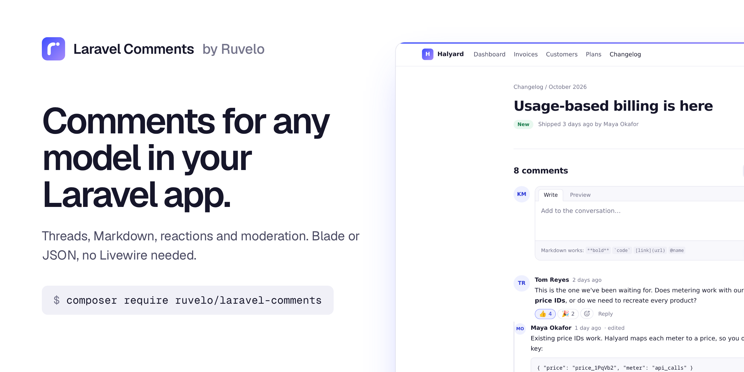 Laravel Comments: comments for any model in your Laravel app