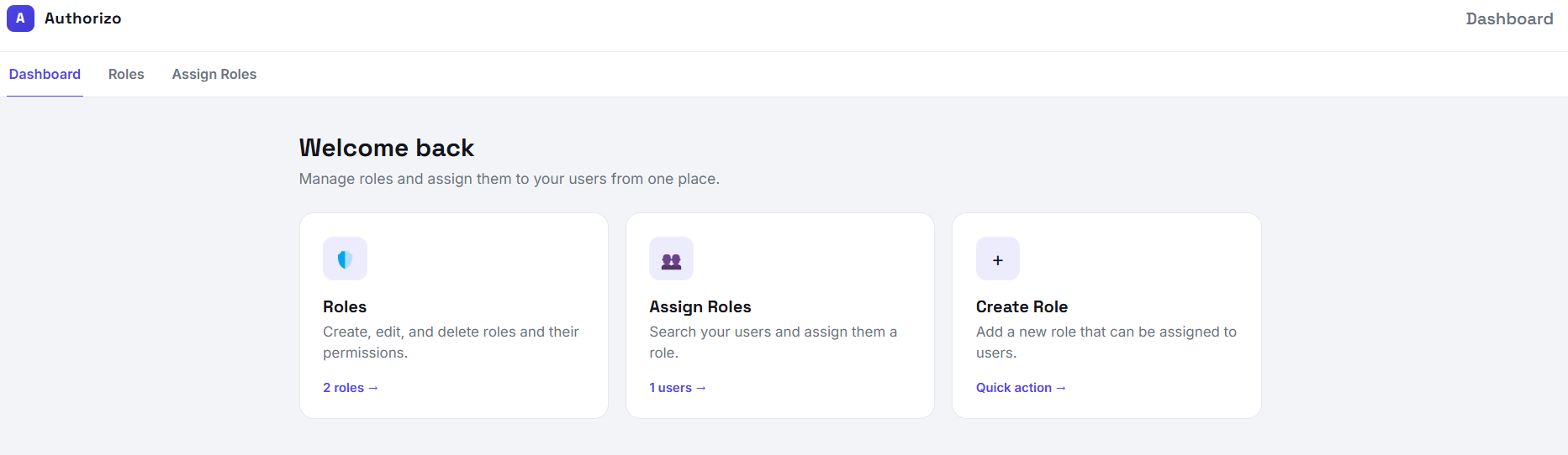 Authorizo Dashboard