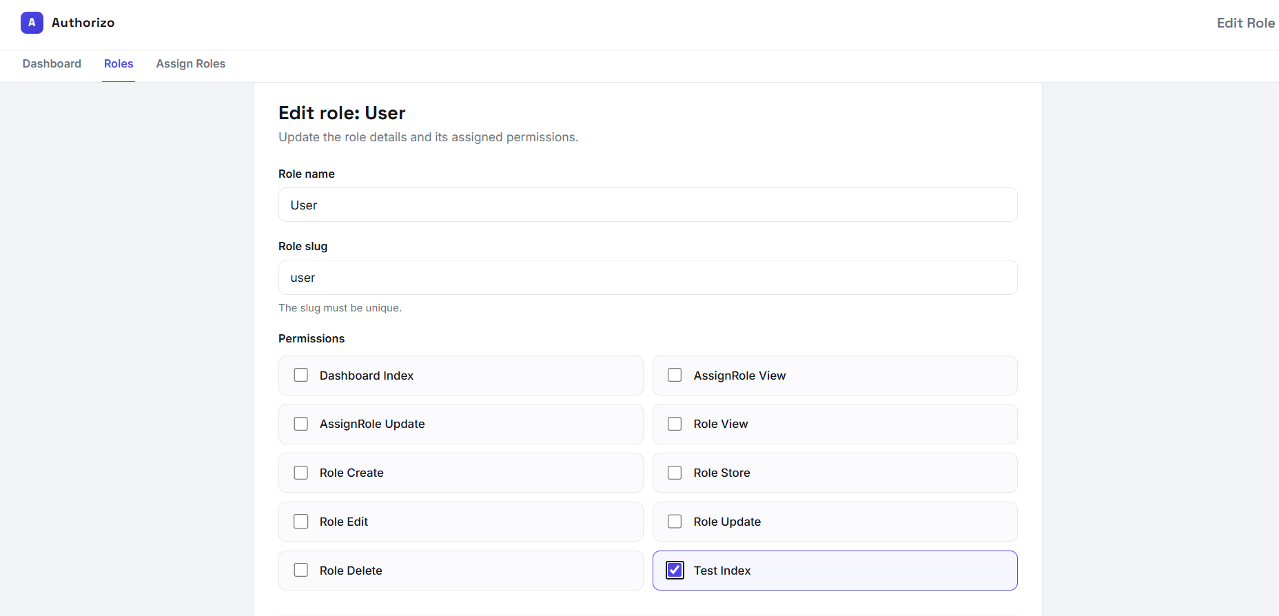 Authorizo Permissions