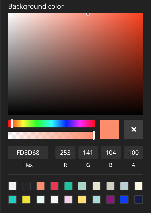 Colorpicker in Neos CMS sidebar